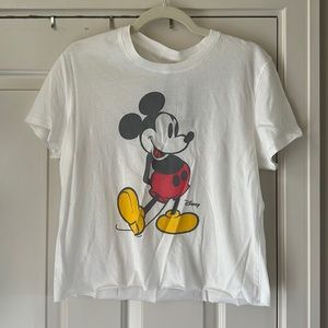 Junk food Brand Mickey cropped shirt. Size small.